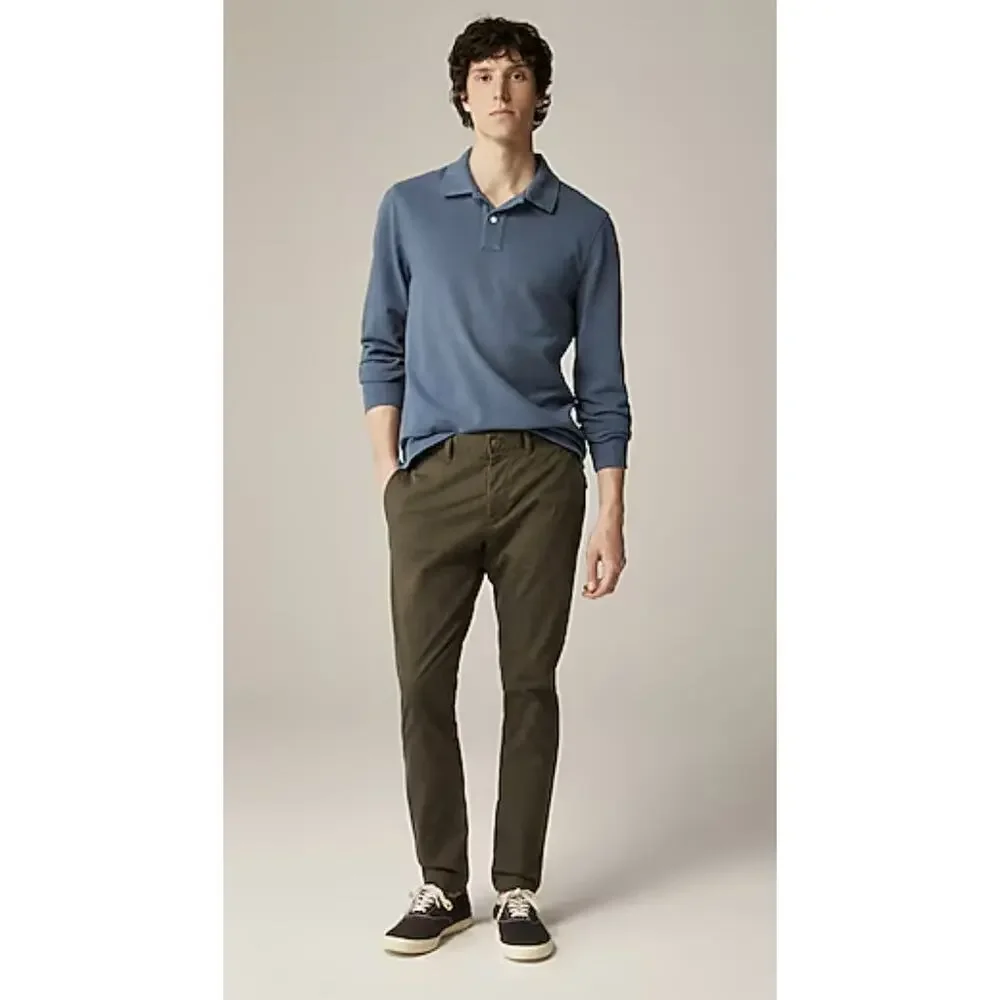 J.Crew 250 Skinny Fit Core Stretch Chino Pants Mens W30 L32 Greenish Brown AB613